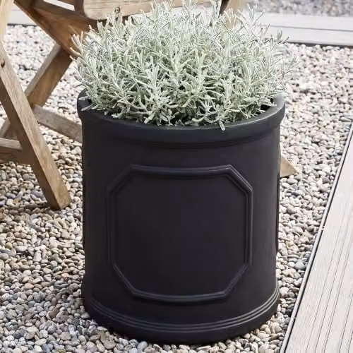 IDEALIST Grey Faux Lead Reinforced Stone Planter, 30 cm, 15 L