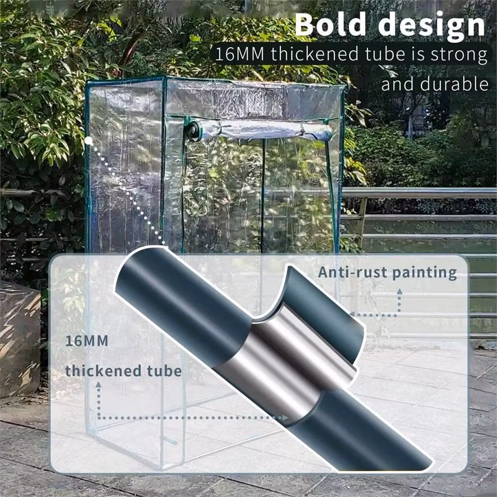 Nordara Reinforced Steel Tomato Greenhouse Frame and Transparent Cover for Outdoor Vegetable Gardens W/D/H: 150 x 100 x 50 cm – 4