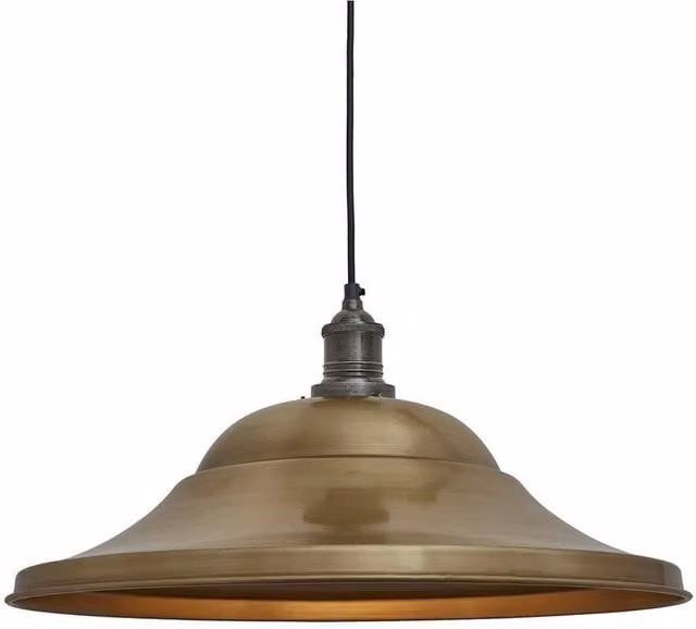 Industville Brooklyn Giant Hat Pendant Light in Brass and Bronze, Diameter: 53.34 cm