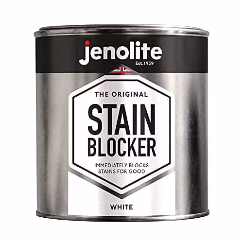 JENOLITE Stain Blocker Paint, White, 1 Litre, Mould Resistant Damp Seal Coating for Walls and Ceilings