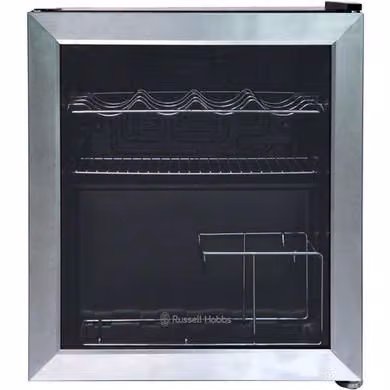 Russell Hobbs 46L Silver Stainless Steel Countertop Mini Fridge with Glass Door RHGWC3SS-C, W/D/H: 48 x 43 x 51 cm – 4