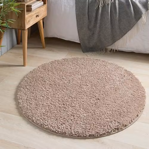 My Mat Round Pink Shaggy Pile Rug, Diameter: 100 cm – 2