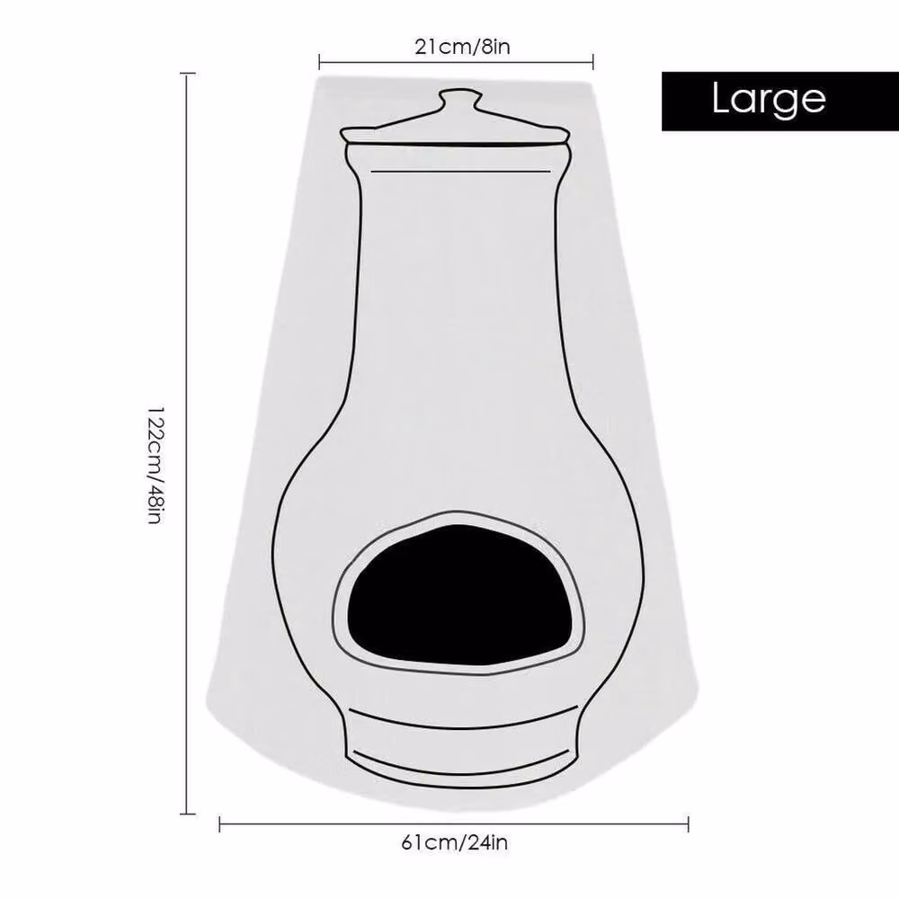 SPETLEK Waterproof Black BBQ Chiminea Cover, W/D/H: 100 x 100 x 122 cm – 3