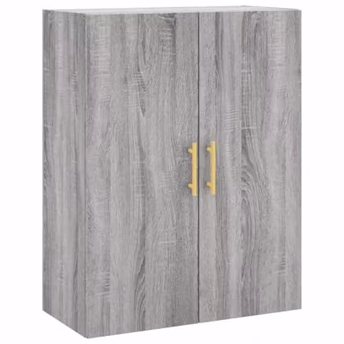 vidaXL Wall Mounted Cabinet in Grey Sonoma, W/D/H: 69.5 x 34.0 x 90.0 cm