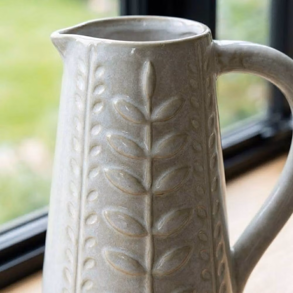 Garden Greatness Arborea Embossed Leaf Ceramic Jug in Multicolour – 2