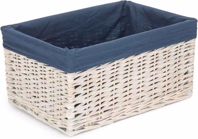 Red Open Weave Hamper with White and Blue Fabric Lining, 108.8 l