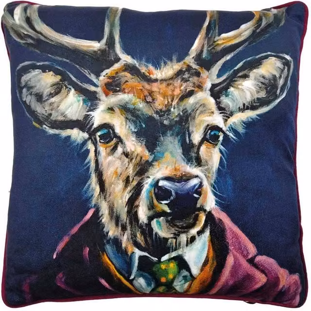 Louise Brown Clyde Multicolour Square Filled Velvet Cushion