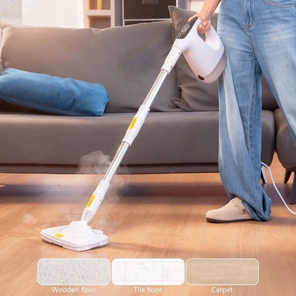 FLAVORA 10 in 1 Handheld Steam Cleaner and Portable Steam Mop in White – 5