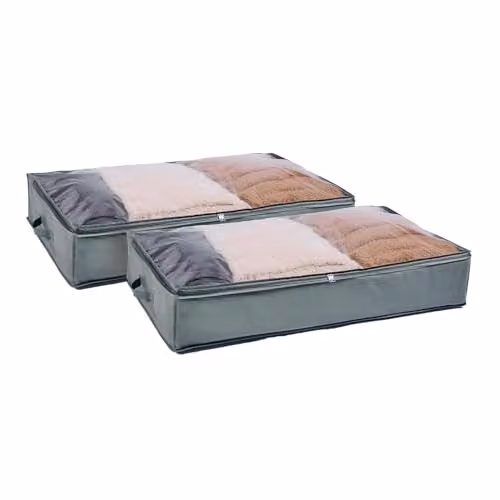 OHS 2 Pack Large Underbed Storage Bags in Grey