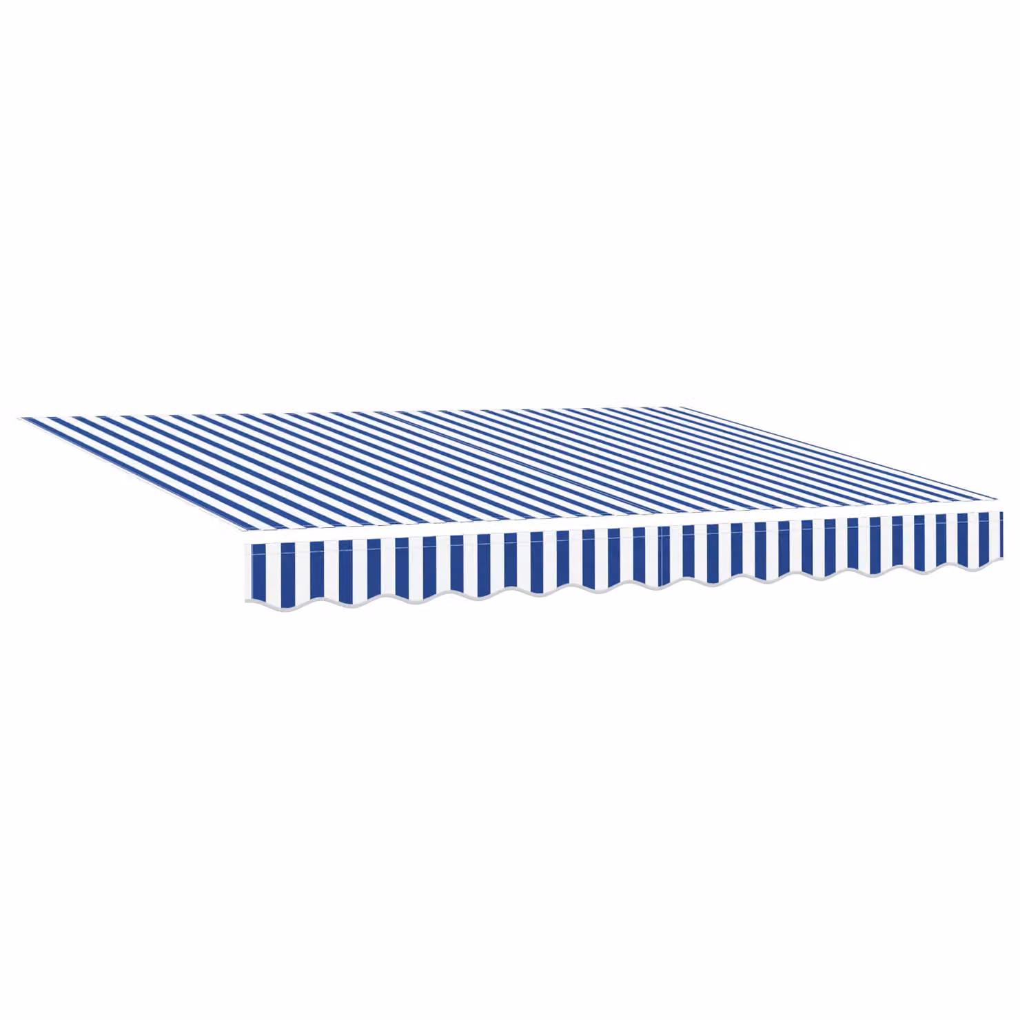 Berkfield Home Awning Replacement Fabric in Blue and White, W: 350 cm, D: 200 cm, H: 200 cm – 2