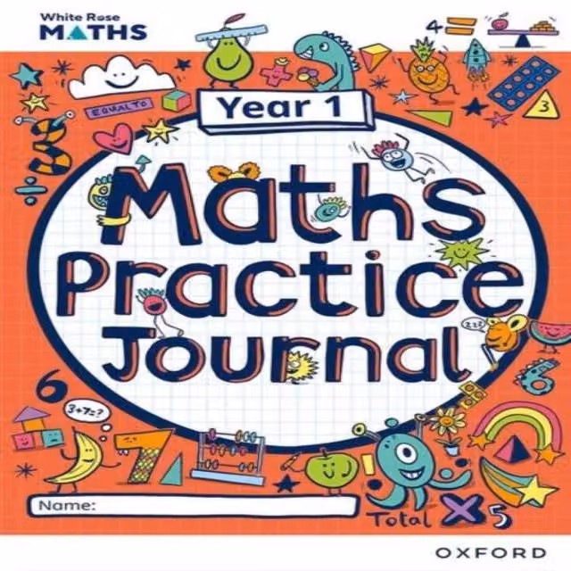 White Rose Maths Year 1 Practice Journals Multicolour Workbook for Children