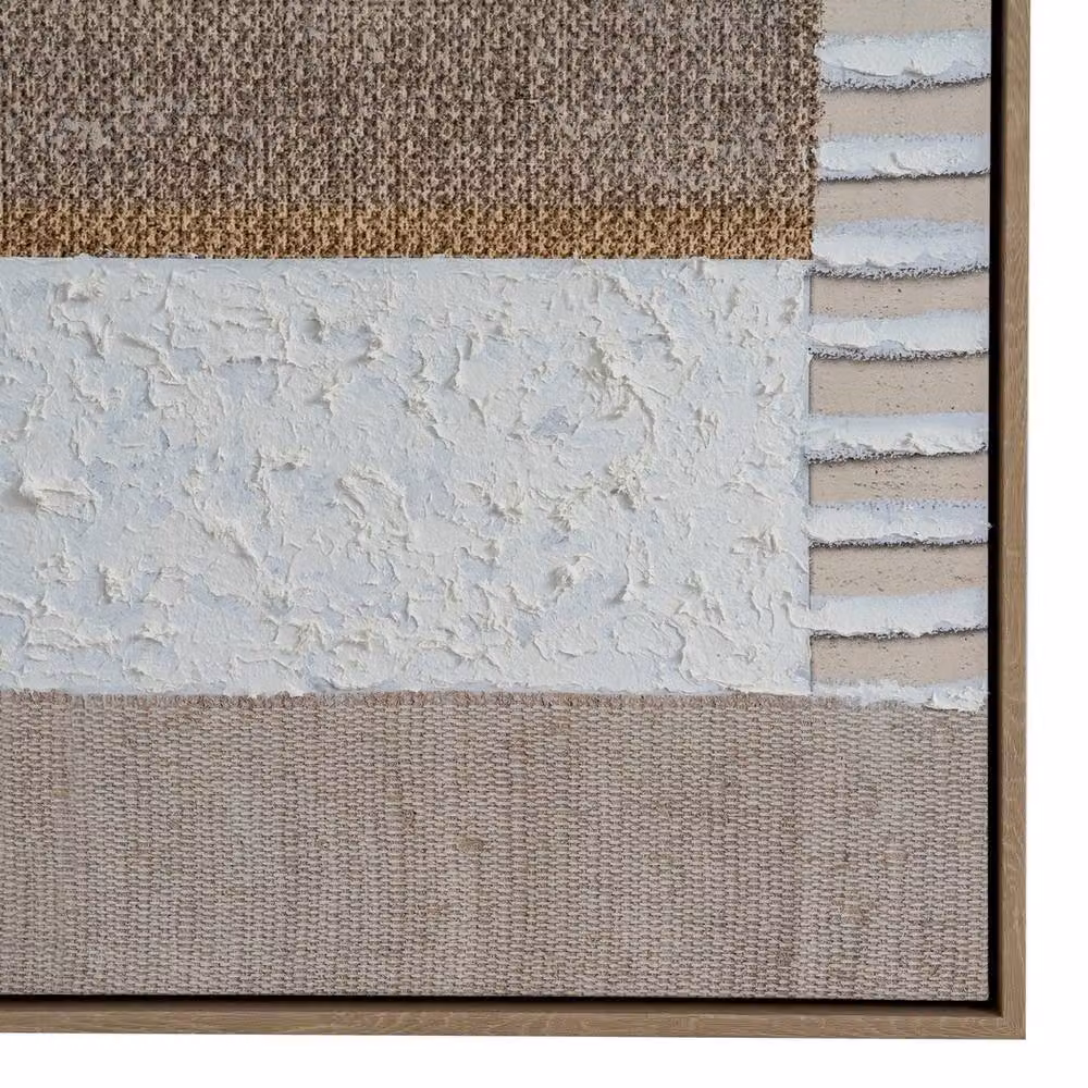 Lemon Pavilion Furniture and Decor Petra Hand Painted Abstract Canvas in Silver Frame, Multi-Coloured, W: 80 cm, H: 120 cm – 2