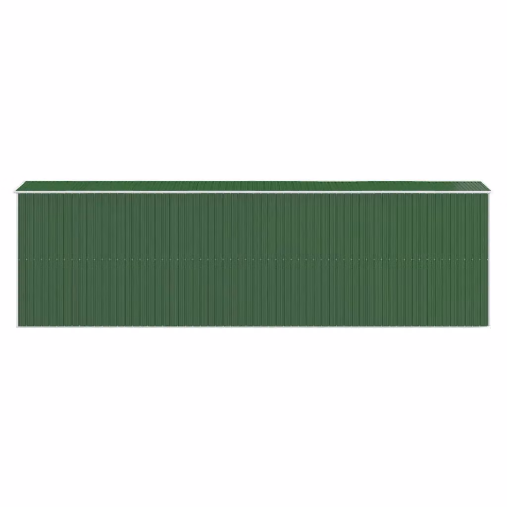 Berkfield Home Green Galvanised Steel Garden Shed with Sliding Gable Door and Side Vent, W/D/H: 192 x 606 x 223 cm – 4