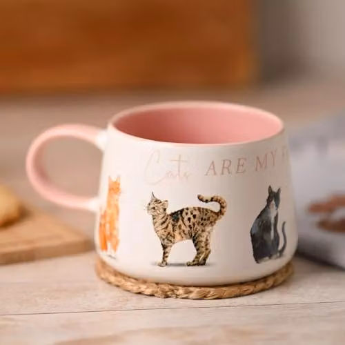 Widdop & Co. Ceramic Mug in Multicolour, Pink and White – 2