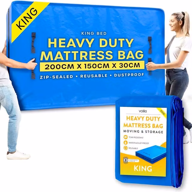 Volila Heavy Duty Waterproof King Size Mattress Bag in Blue, W/D/H: 180 x 200 cm