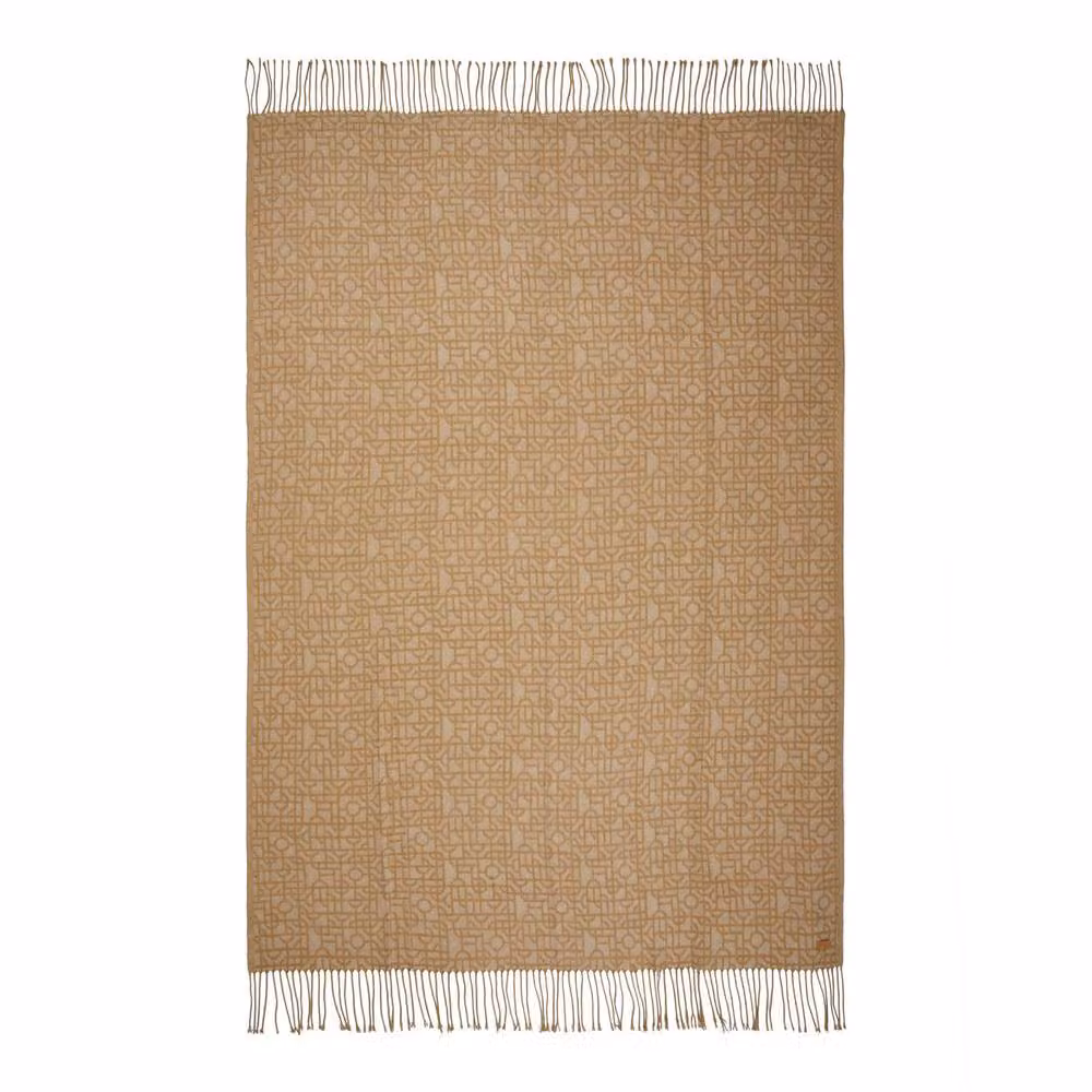 Vinga Verso Geometric Brown Polyacrylic Blanket – 2