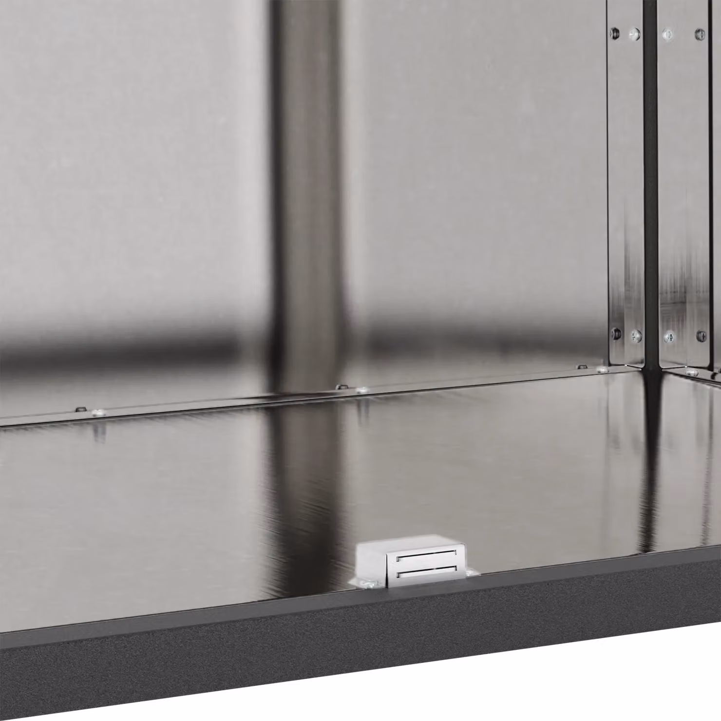 Berkfield Home Modern Silver Stainless Steel Kitchen Storage Cabinet with Internal Shelves and Hinged Doors – 2