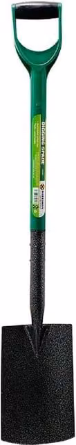 BARGAINS-GALORE Green Garden Digging Shovel Spade with PVC Solid Grip Handle