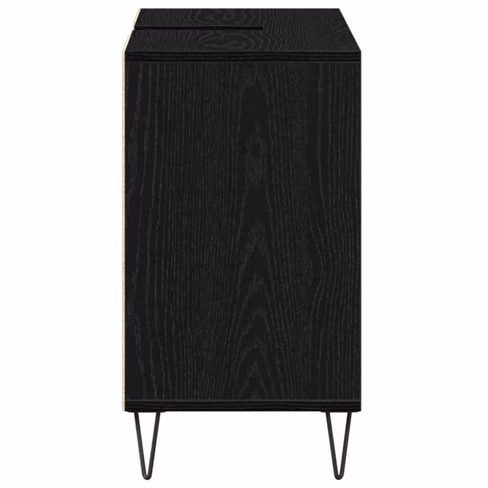 Berkfield Home Black Oak MDF Bathroom Vanity in Black – 5