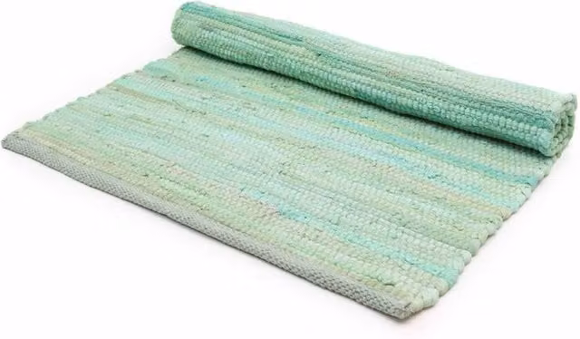 KDMD Medium Indian Handloom Cotton Rug in Green