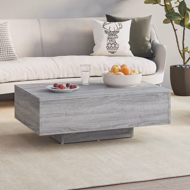 Berkfield Home Grey Sonoma Coffee Table in Engineered Wood W/D/H: 85 x 55 x 31 cm – 1