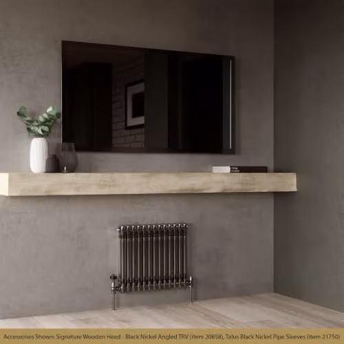 UK Radiators Horizontal Raw Metal 2 Column Radiator in Silver, H: 50.0 cm x W: 59.2 cm – 3