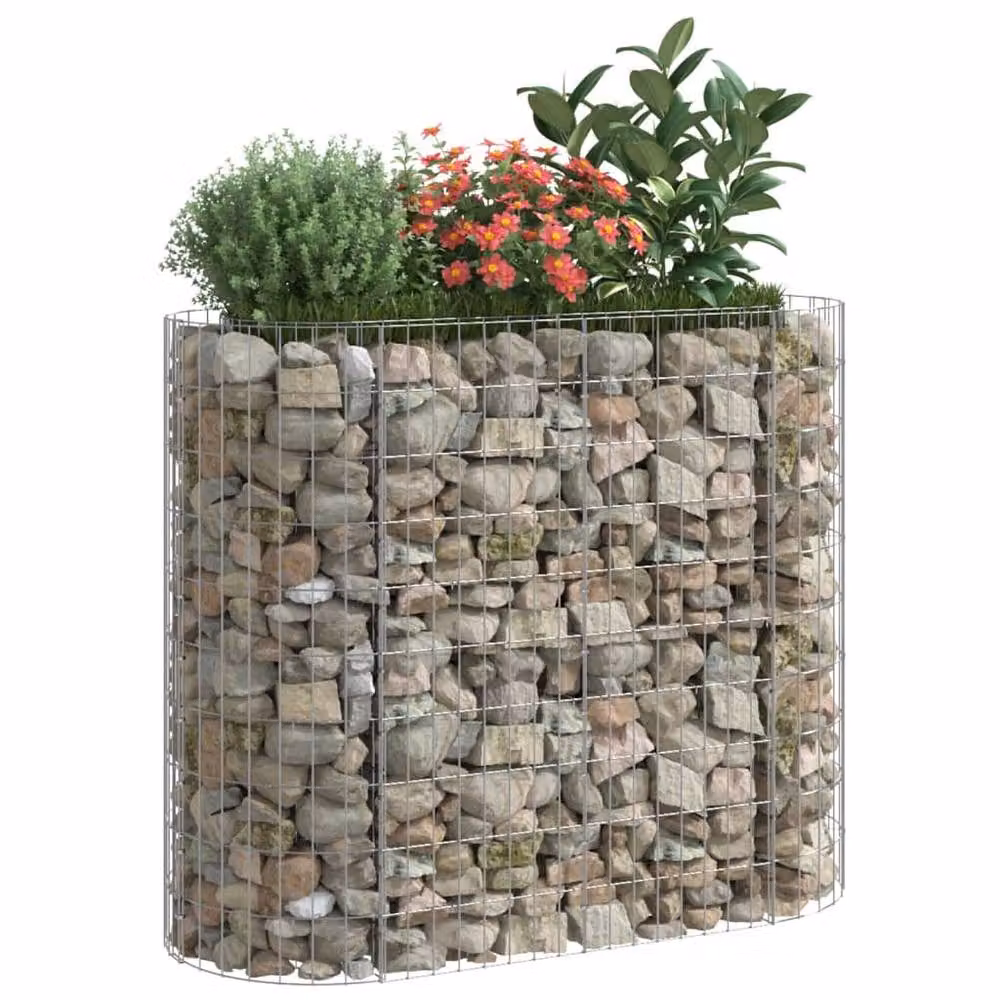 Berkfield Home Silver Galvanised Steel Gabion Raised Bed, W/D/H: 120 x 50 x 100 cm – 3