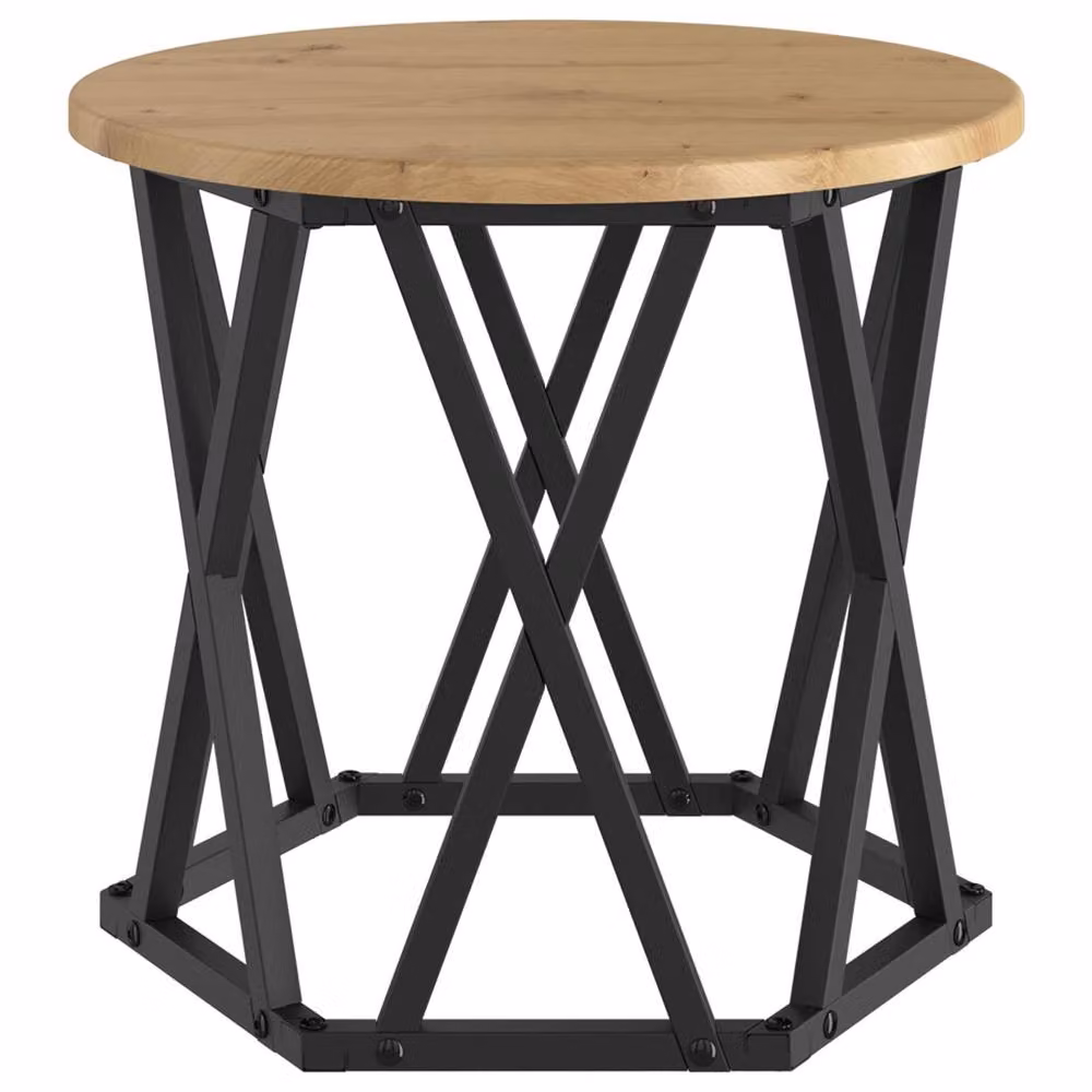 Berkfield Home Nesting Side Tables, 3 Piece Set in Brown Artisan Oak Engineered Wood – 5