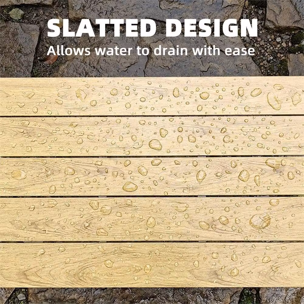 EONLION Modern Brown Outdoor Coffee Table for Garden and Terrace, Width: 100 cm – 4
