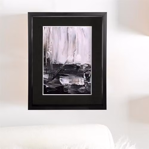 Nicola Spring Pack of 5 Black 3D Deep Box Wooden Photo Frames with 5 x 7 inch Mount, W/D/H: 26.5 x 21.3 x 6.0 cm – 2