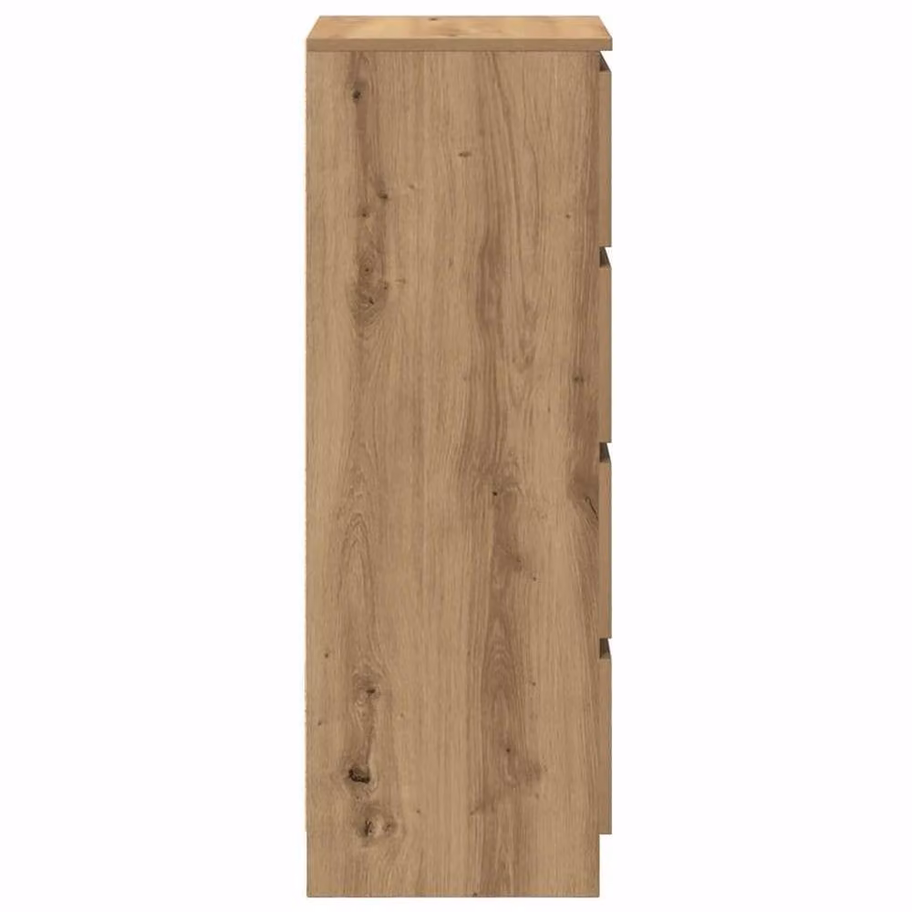 Berkfield Home Artisan Oak Sideboard in Brown, W/D/H: 37.5 x 35 x 99 cm