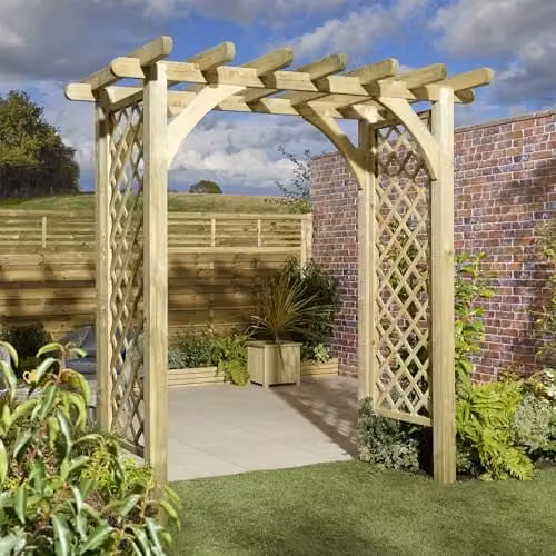 Rowlinson Cheltenham Grand Arch Brown Wood Climbing Frame – 1