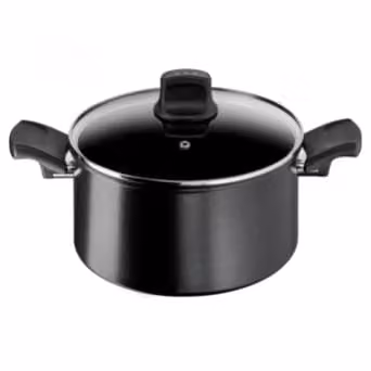 Tefal Titanium Excellence Non-Stick Casserole with Glass Lid, Black and Silver, Diameter: 24 cm, Volume: 5.4 l – 1