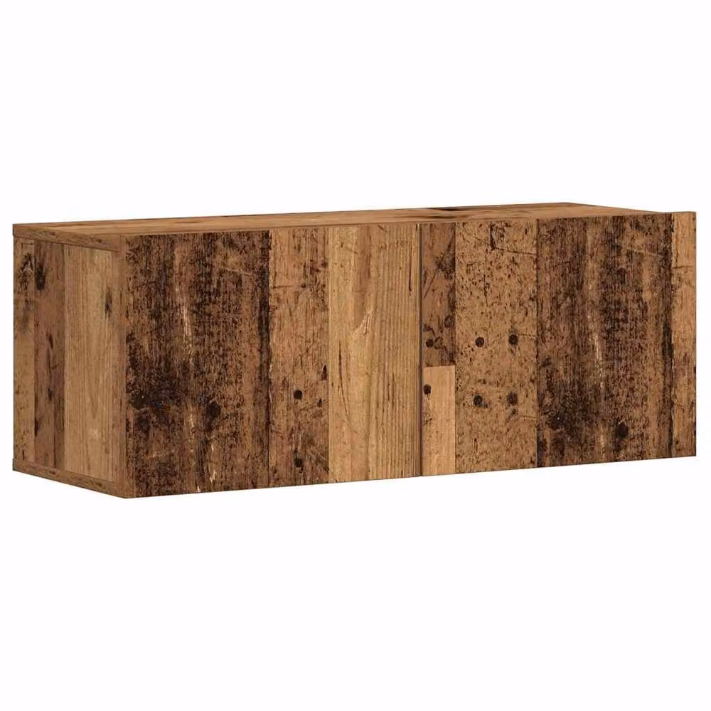 Berkfield Home 3-Piece Modern Wall Mounted TV Cabinet and Lowboard Set in Brown Engineered Wood – 3