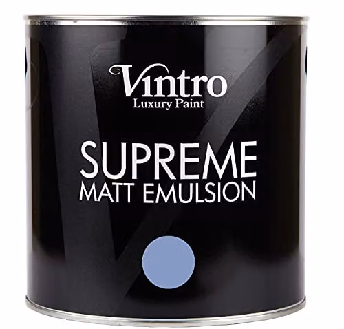 Vintro Morocco Blue Matt Emulsion Chalk Finish Wall and Ceiling Paint, 2.5 l – 2