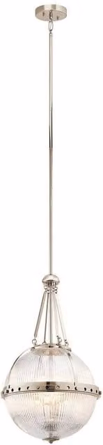 Elstead Aster 3 Light Globe Ceiling Pendant in Silver and Grey with Transparent Glass Spheres and E14 Fitting