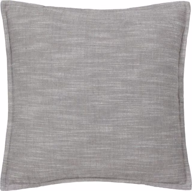 Torresmen Cotton Slub Square Cushion in Beige and Grey, W/D/H: 45 x 45 x 45 cm