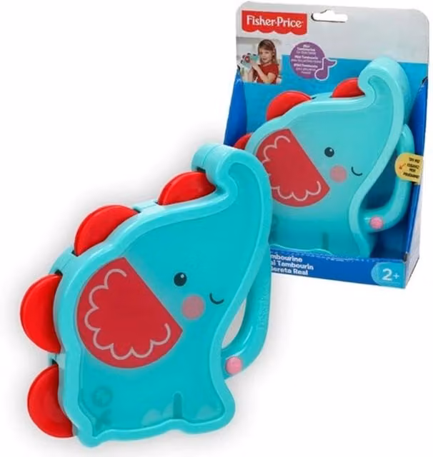 Fisher-Price My First Real Tambourine Percussion Toy in Blue and Turquoise