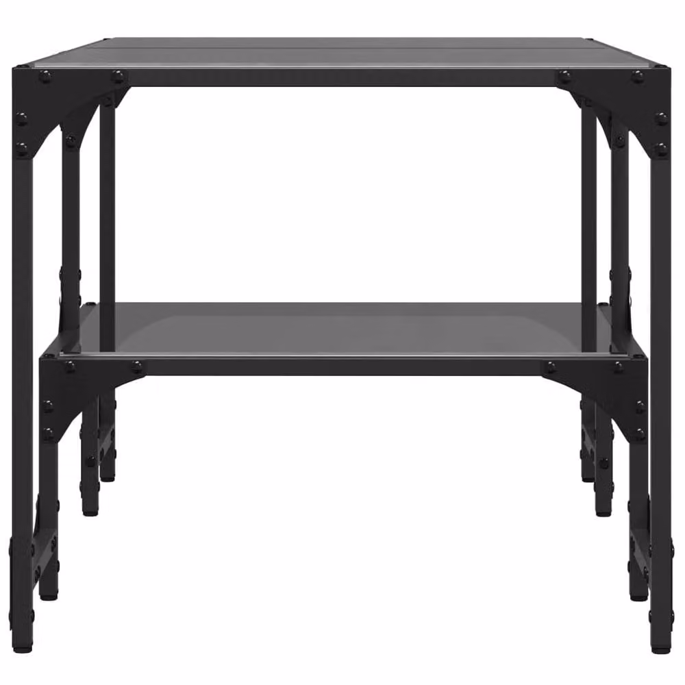 Berkfield Home Modern Rectangular Coffee Table with Black Glossy Glass Top and Metal Base, W: 98.5 cm, D: 50 cm, H: 45 cm – 3