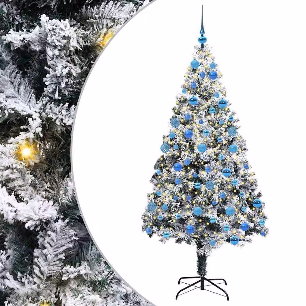 Berkfield Home Artificial Christmas Tree with 300 LEDs and Stand, Green, Height: 180 cm – 2