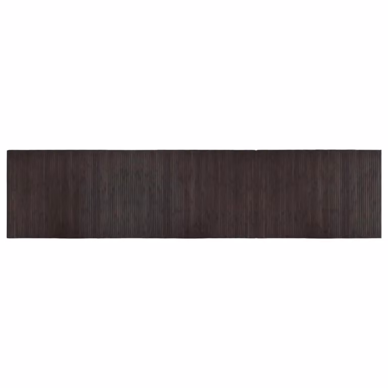 Berkfield Home Rectangular Bamboo Rug in Dark Brown, W: 70 cm, L: 300 cm