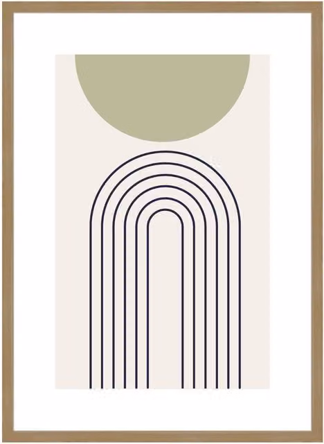 Nielsen Design Velino Modern Abstract Geometric Picture Frame in Brown with Glass Front, W/H: 50 x 70 cm – 1