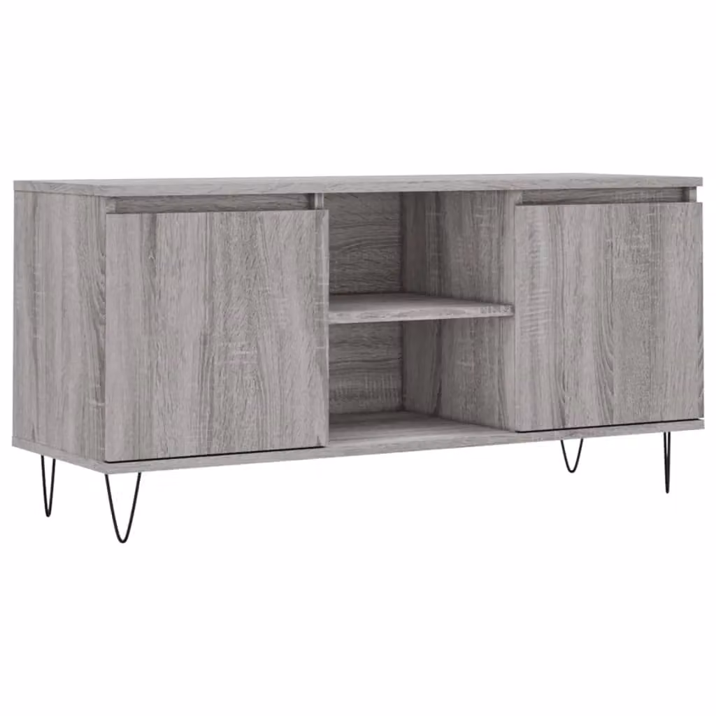 Berkfield Home Industrial Grey Sonoma TV Cabinet W/D/H: 104 x 35 x 50 cm – 2