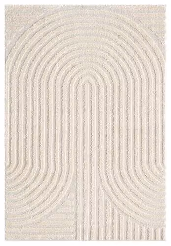 Desire Rugs Isabella Scandi Boho Geometric Hallway Runner Rug, Beige and White, W: 60 cm, L: 220 cm – 2