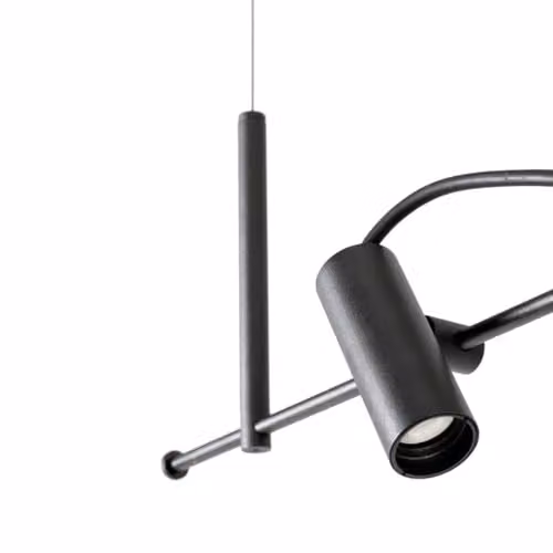 Netlighting Clap Linear LED Suspended Outdoor Pendant Light, Black Aluminium, IP65, 3000K Warm White – 2