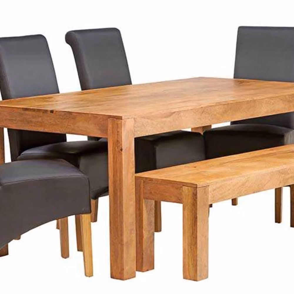 Wyld Haus Manila Manila Rectangular Mango Wood Dining Table in Brown, W/D/H: 180 x 90 x 76 cm – 1