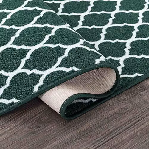 Desire Rugs Trellis Design Non-Slip Washable Kitchen Floor Mat, Green, W: 80 cm, L: 150 cm – 2