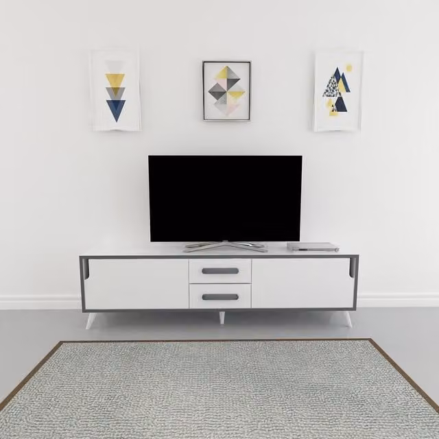 Decorotika Tex Modern White MDF TV Unit