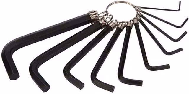 Bluespot Tools 10 Piece Hexagon Key Set in Black and Multicolour