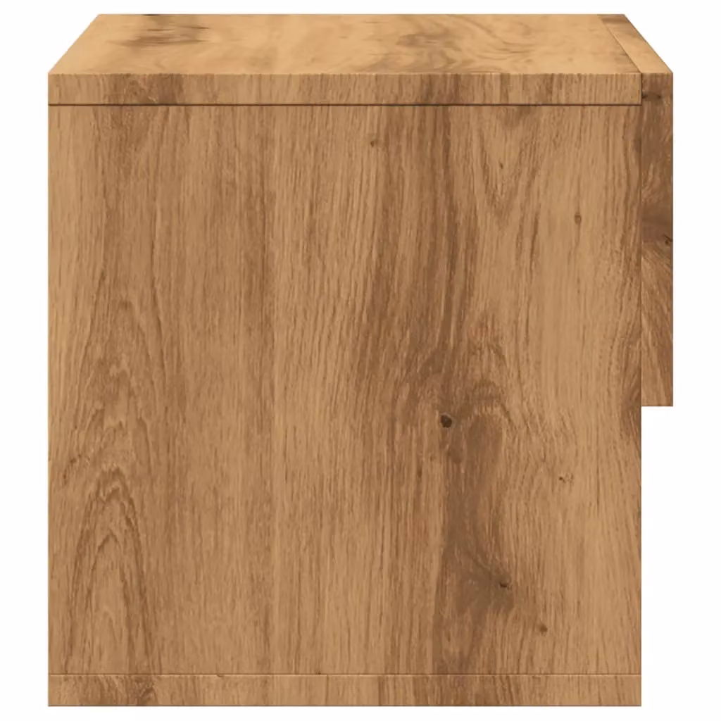 Berkfield Home Artisan Oak Wall-mounted Bedside Cabinet in Brown – 4
